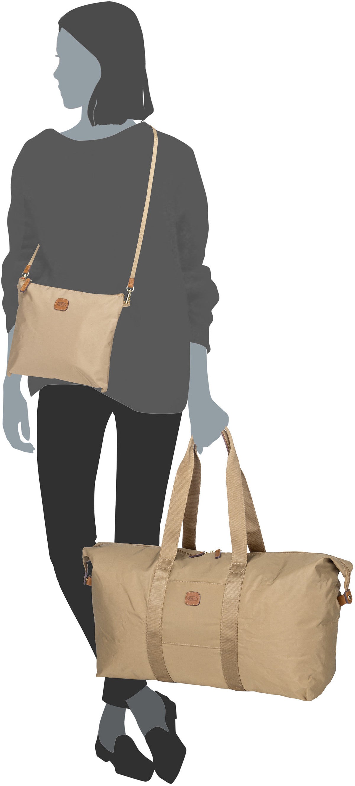 Bric's X-Bag 40202 Nero Weekender – Silhouettenansicht