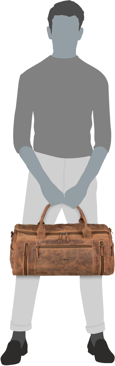 Greenburry Vintage 1657 Sattelbraun Weekender – Silhouettenansicht