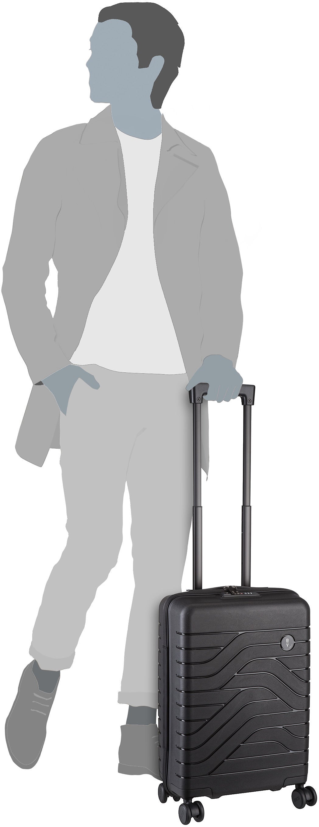Bric's Ulisse Trolley 8429 Oliva Koffer – Silhouettenansicht