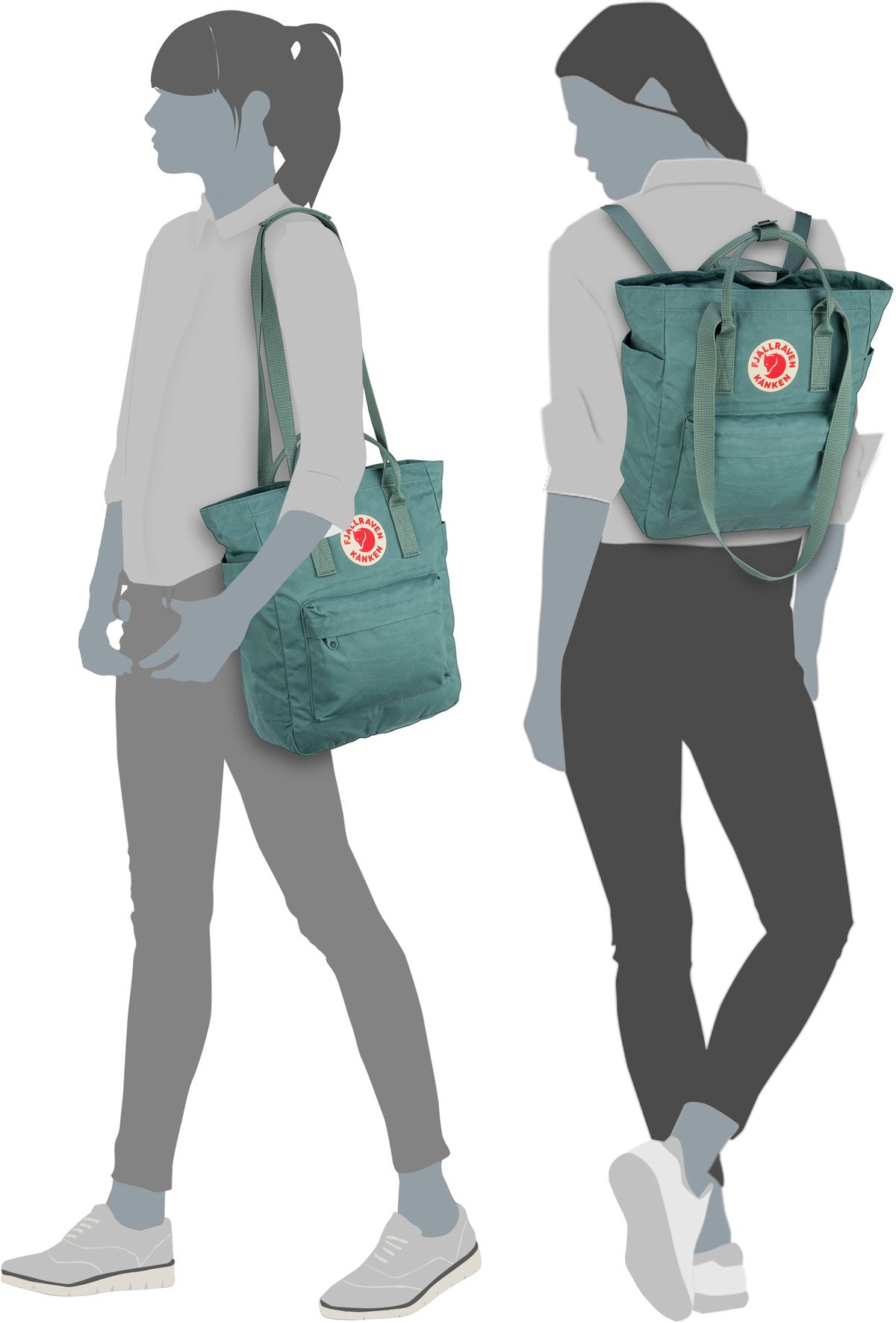 Fjällräven Kanken Totepack Graphite Rucksack – Silhouettenansicht