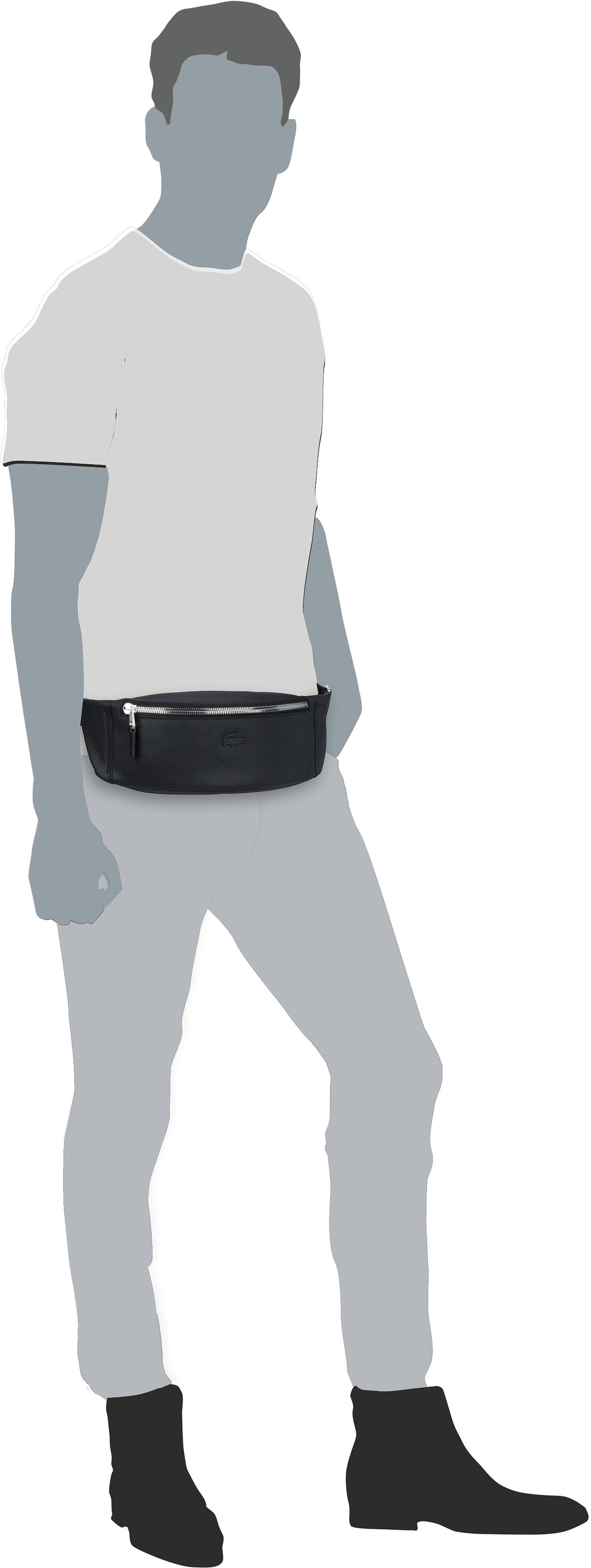 Lacoste Chantaco 2816 Black Bauchtasche – Silhouettenansicht
