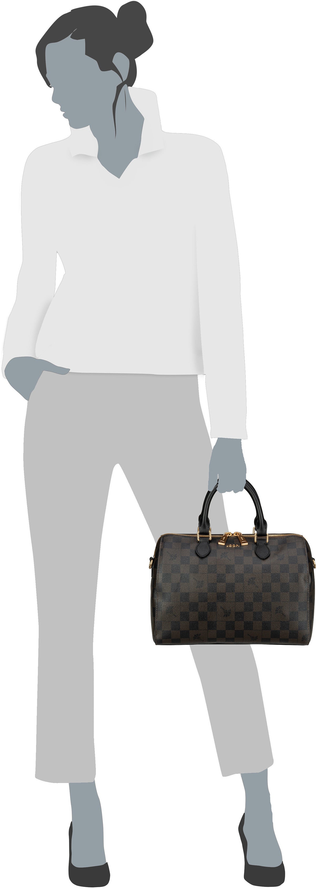 Joop Cortina Piazza Aurora HandBag SHZ Seal Brown Bowling Bag – Silhouettenansicht