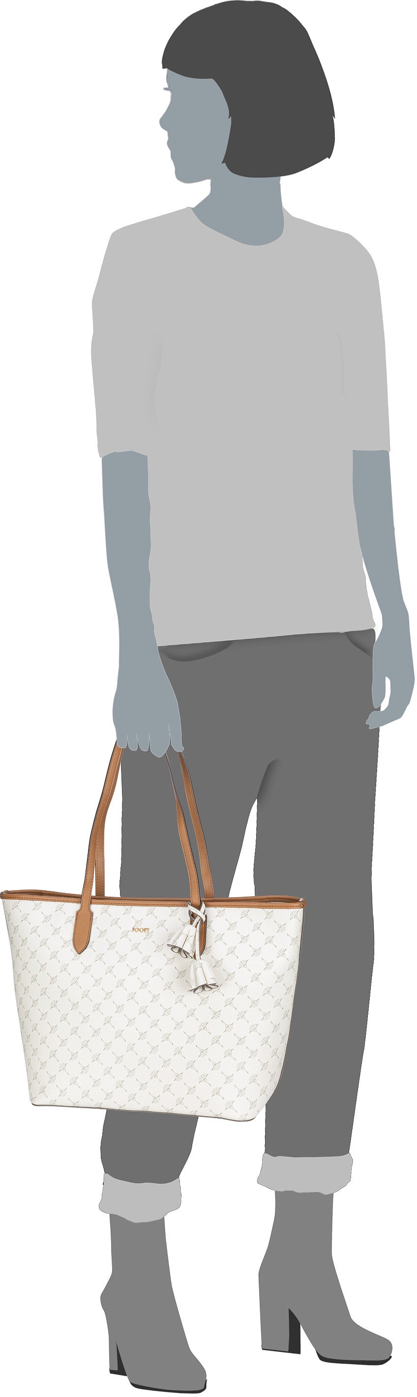 Joop Cortina 1.0 Lara LHZ Off White Shopper – Silhouettenansicht