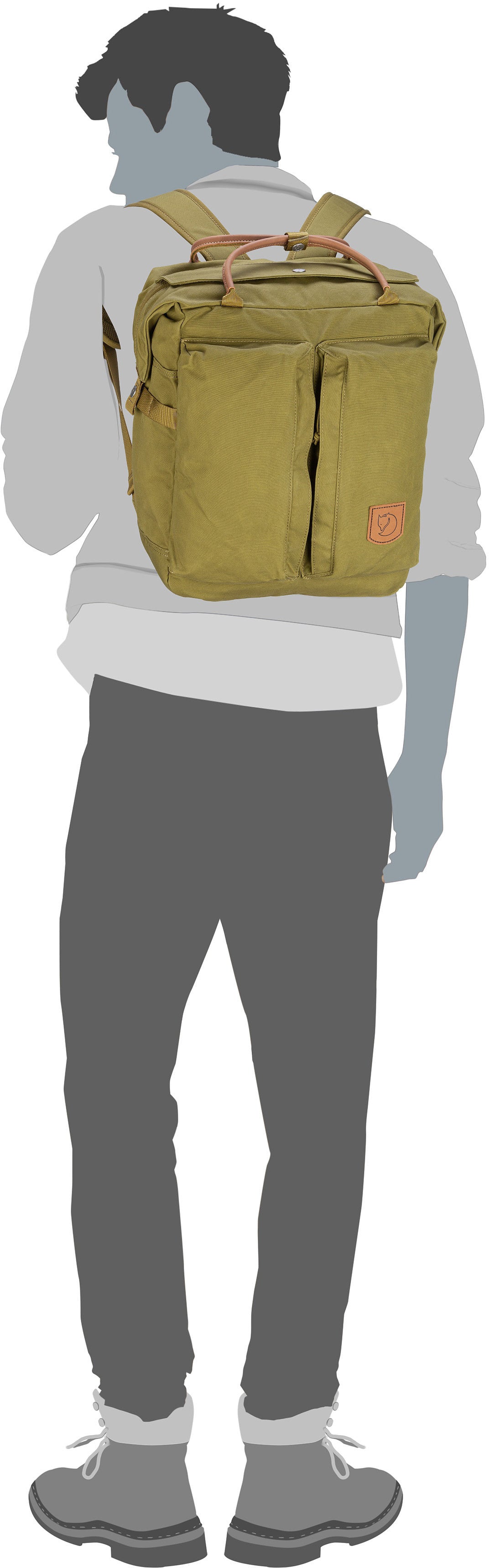 Fjällräven Haulpack No. 1 Navy Rucksack – Silhouettenansicht