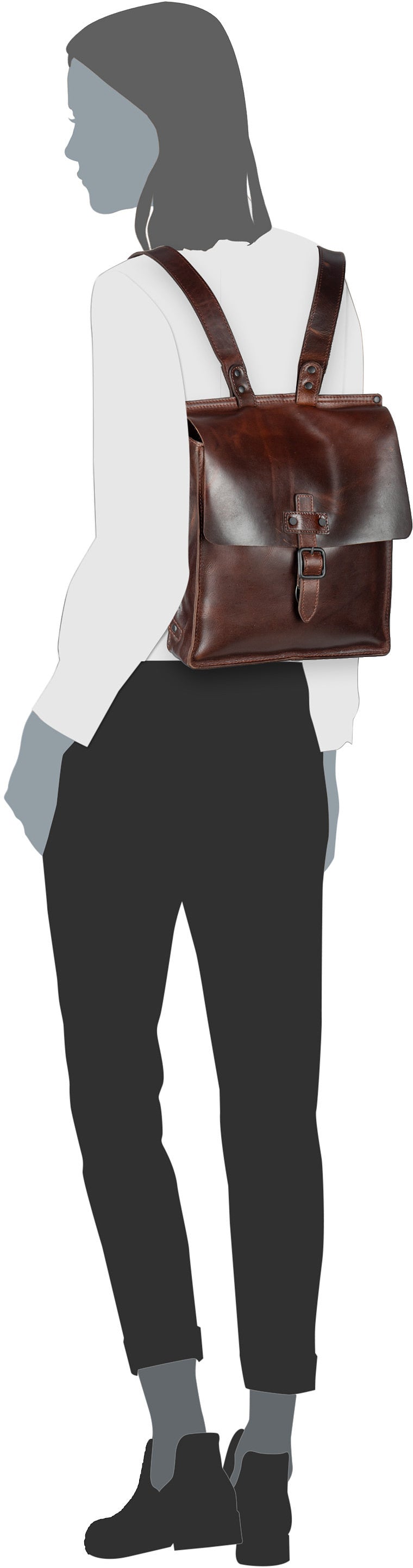 Harold's Aberdeen S Braun Rucksack – Silhouettenansicht