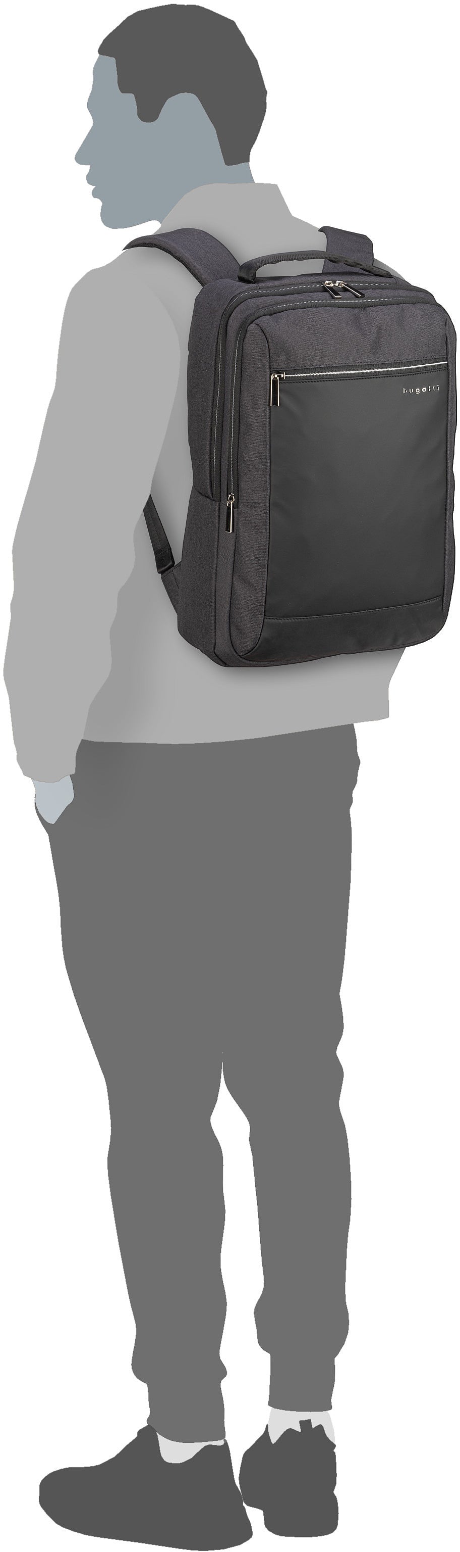 Bugatti Sera Anthrazit Rucksack – Silhouettenansicht