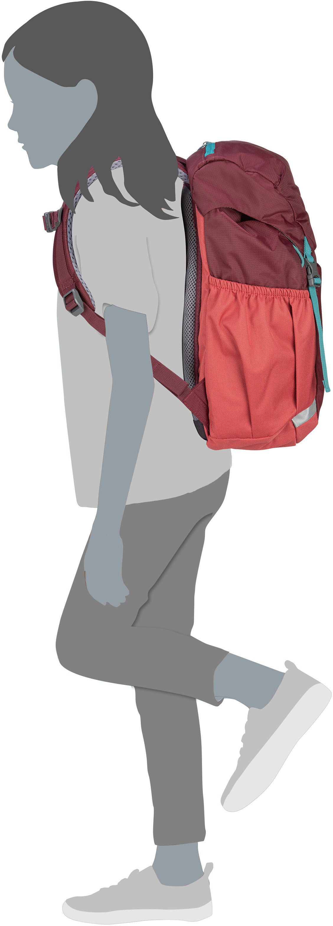 Deuter Junior Wave/Nightblue Rucksack – Silhouettenansicht