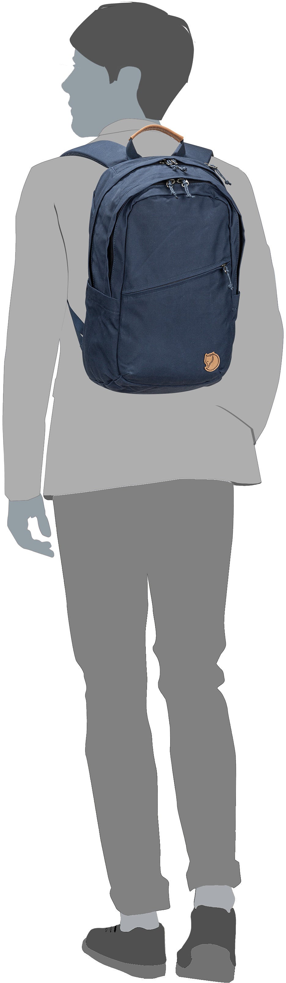 Fjällräven Räven 20 Basalt Rucksack – Silhouettenansicht