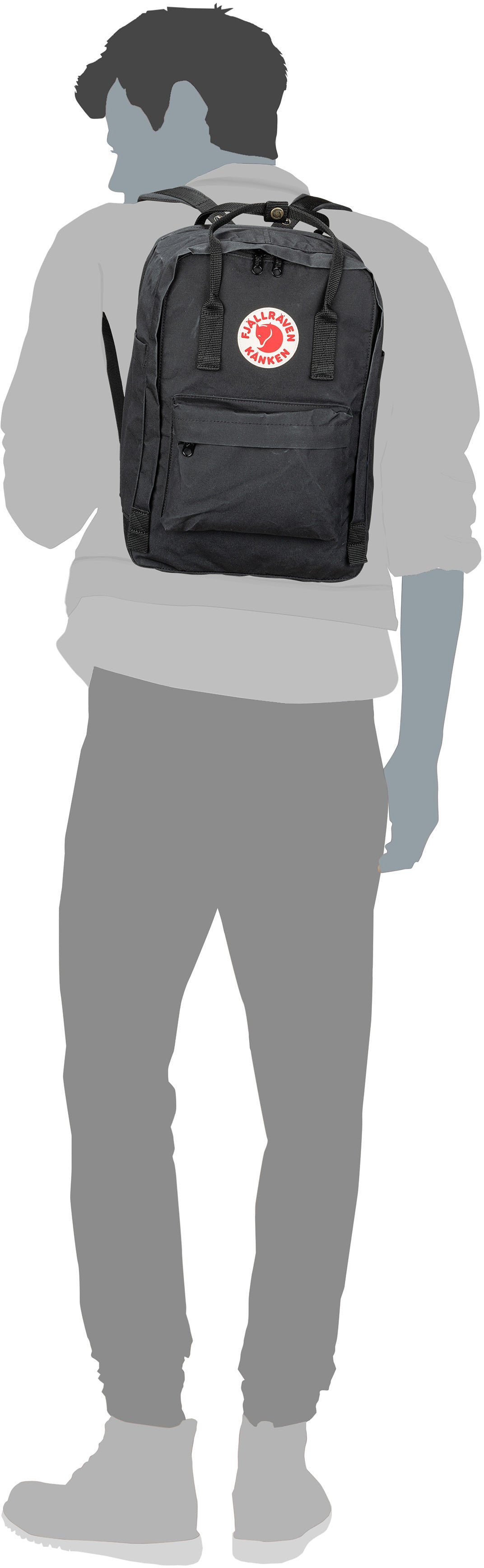 Fjällräven Kanken Laptop 15'' Blackberry Rucksack – Silhouettenansicht