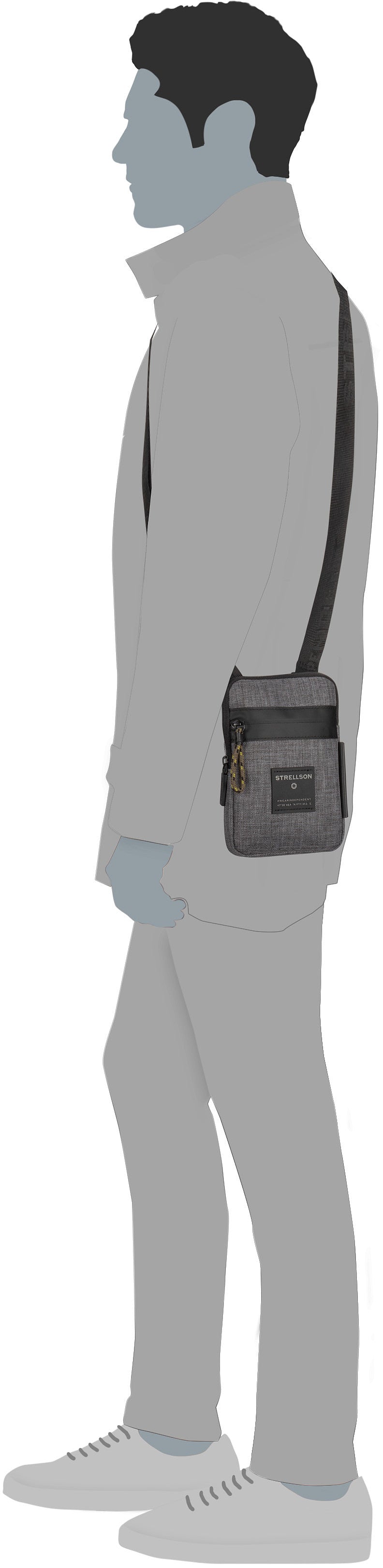 Strellson Northwood 2.0 Brian XSVZ 1 Dark Grey Handytasche – Silhouettenansicht