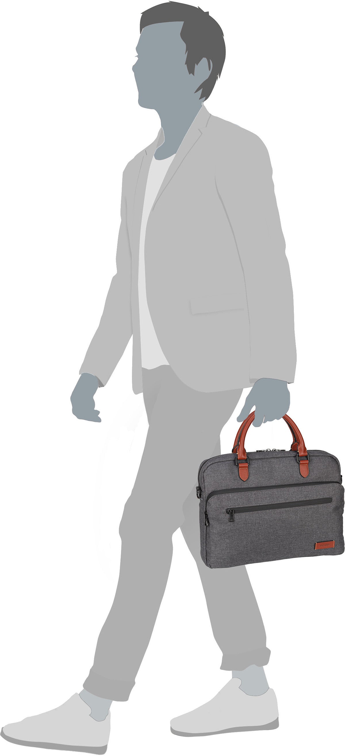 Picard Go Eco 2969 Anthrazit Aktentasche – Silhouettenansicht