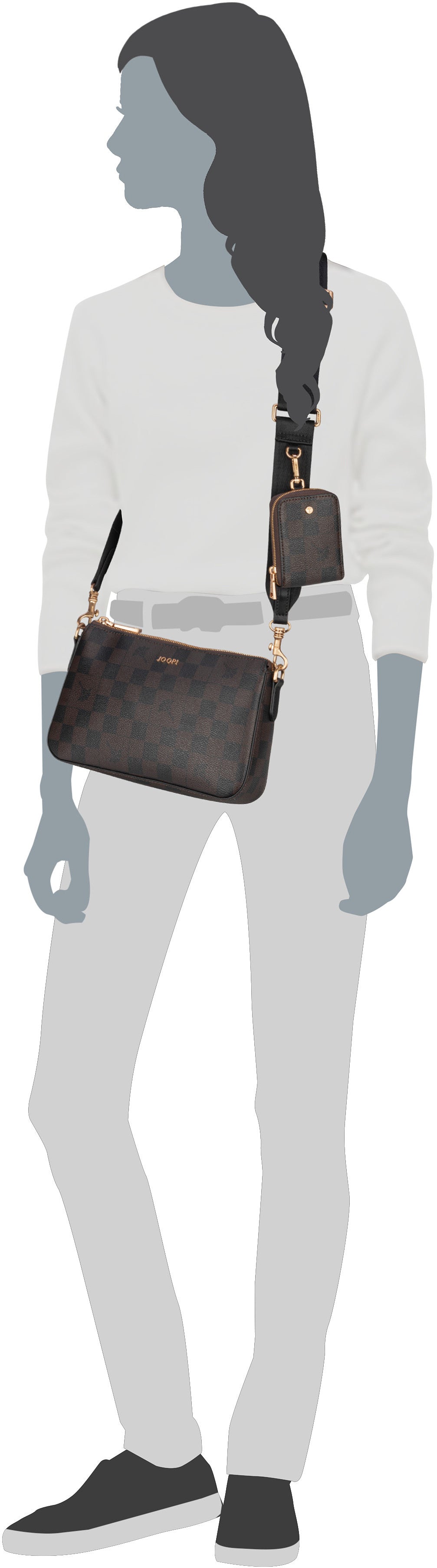 Joop Cortina Piazza Jasmina SHZ Birch Crossbody Bag – Silhouettenansicht