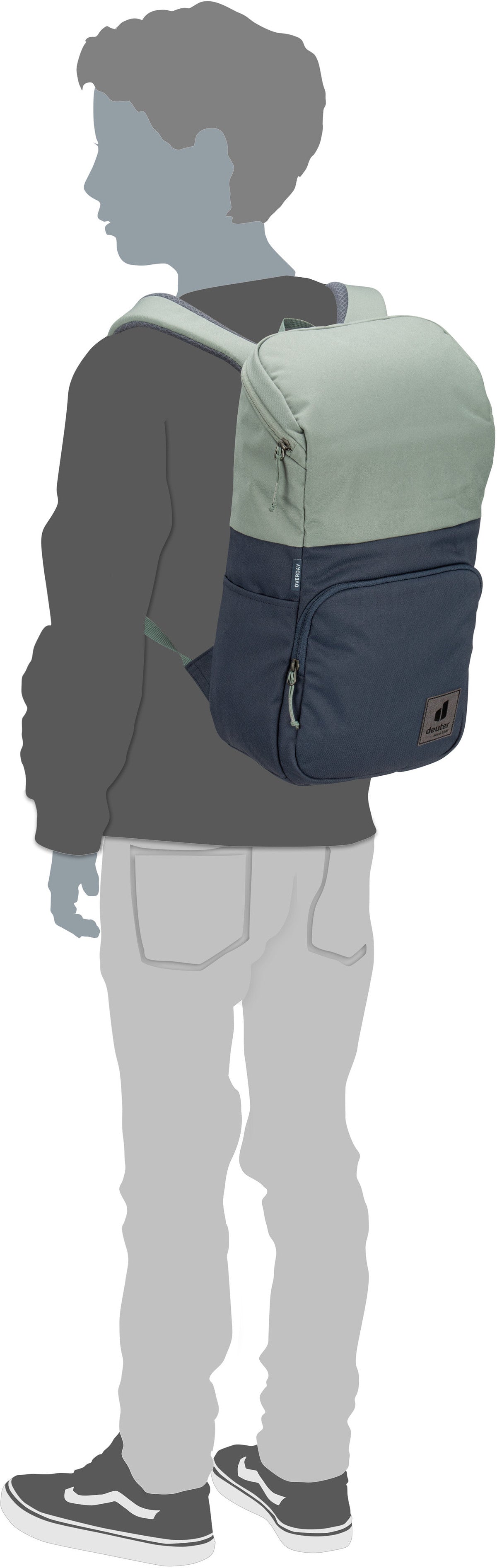 Deuter Overday Azure/Lapis Rucksack – Silhouettenansicht