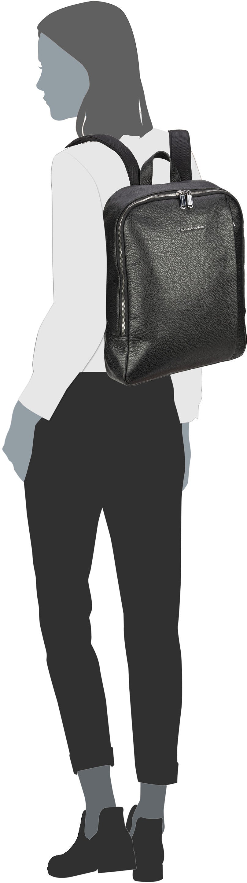 Mandarina Duck Mellow Urban MWT05 Mole Rucksack – Silhouettenansicht