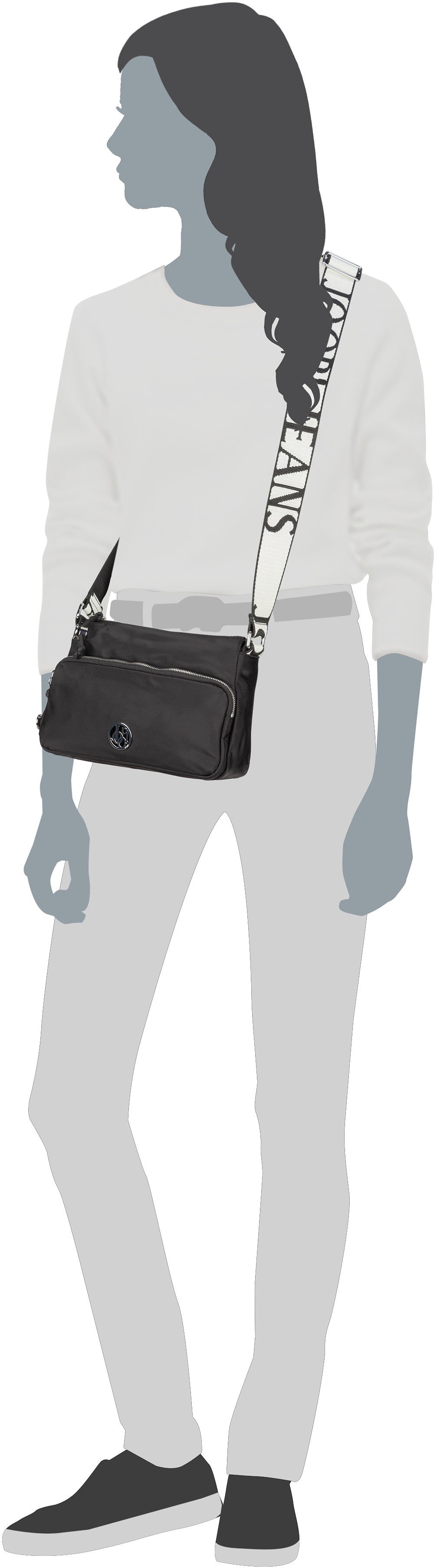 Joop Lietissimo Jasmina SHZ Oyster Gray Crossbody Bag – Silhouettenansicht