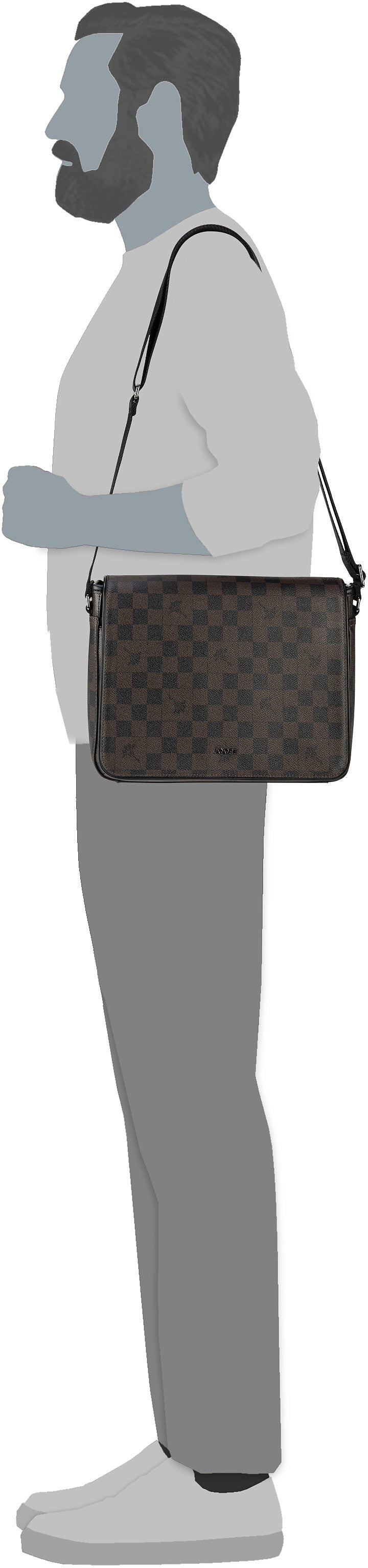 Joop Cortina Piazza Nevio MHZ Seal Brown Messenger Bag – Silhouettenansicht