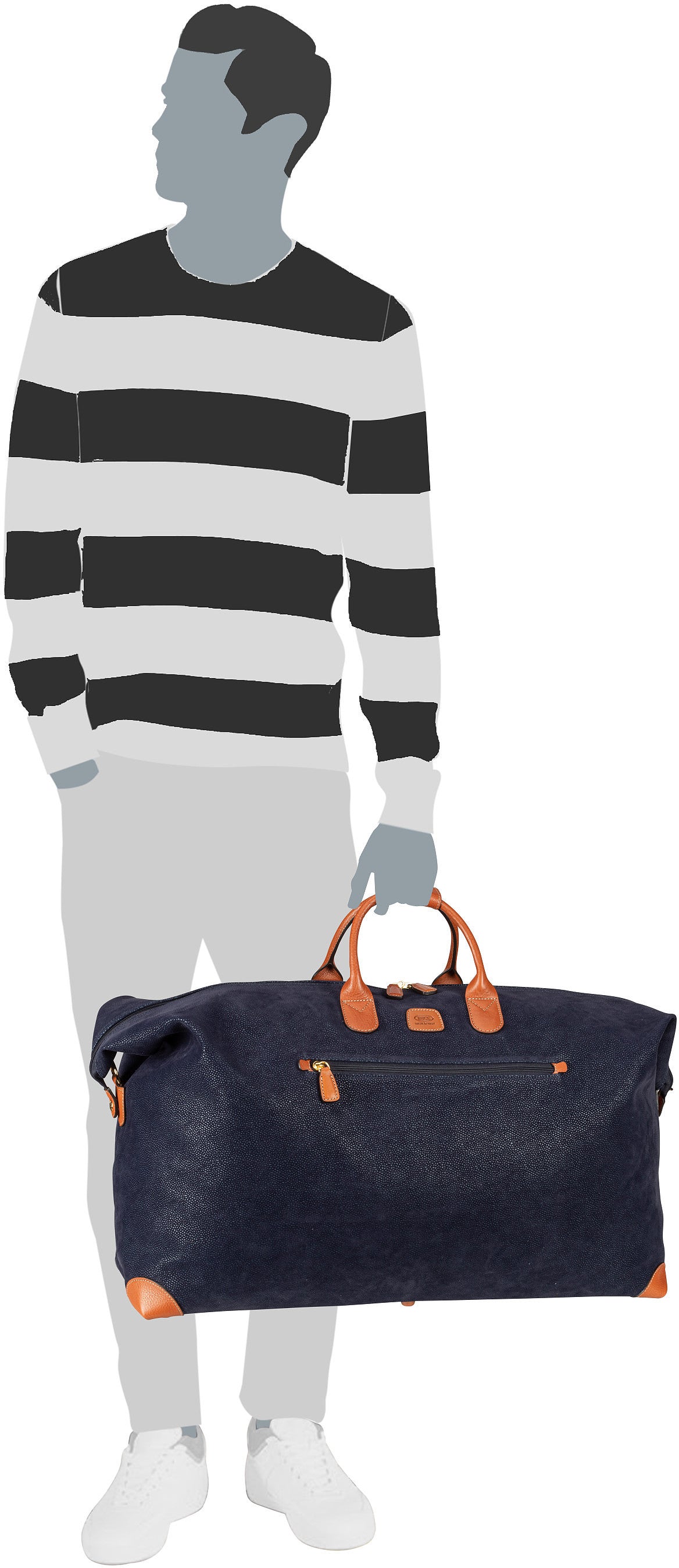 Bric's Life Holdall 20201 Oliva Weekender – Silhouettenansicht