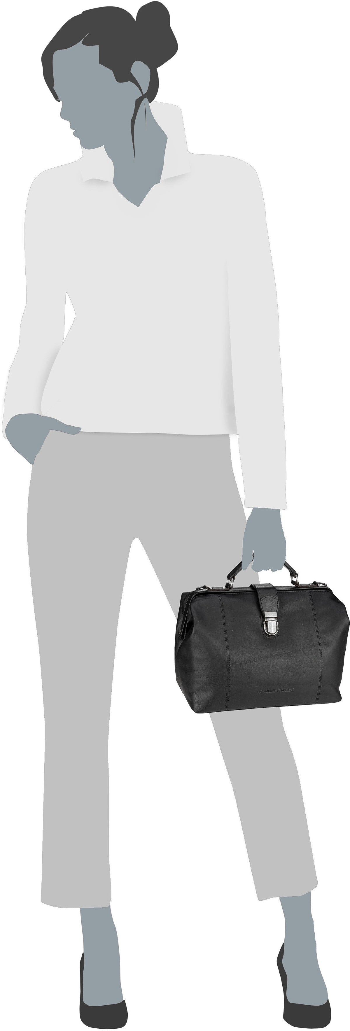 The Chesterfield Brand Shaun 1118 Cognac Bowling Bag – Silhouettenansicht