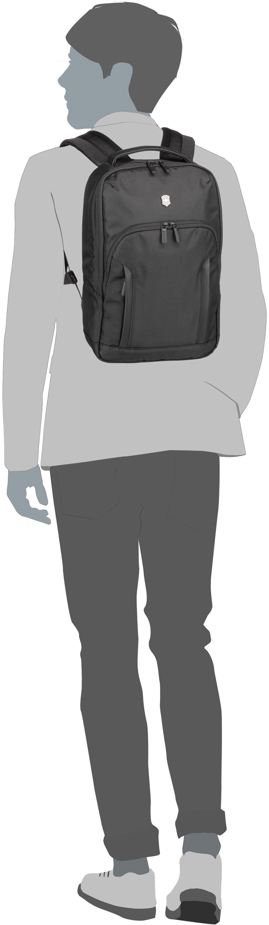 Victorinox Altmont Professional City Laptop Black Rucksack – Silhouettenansicht