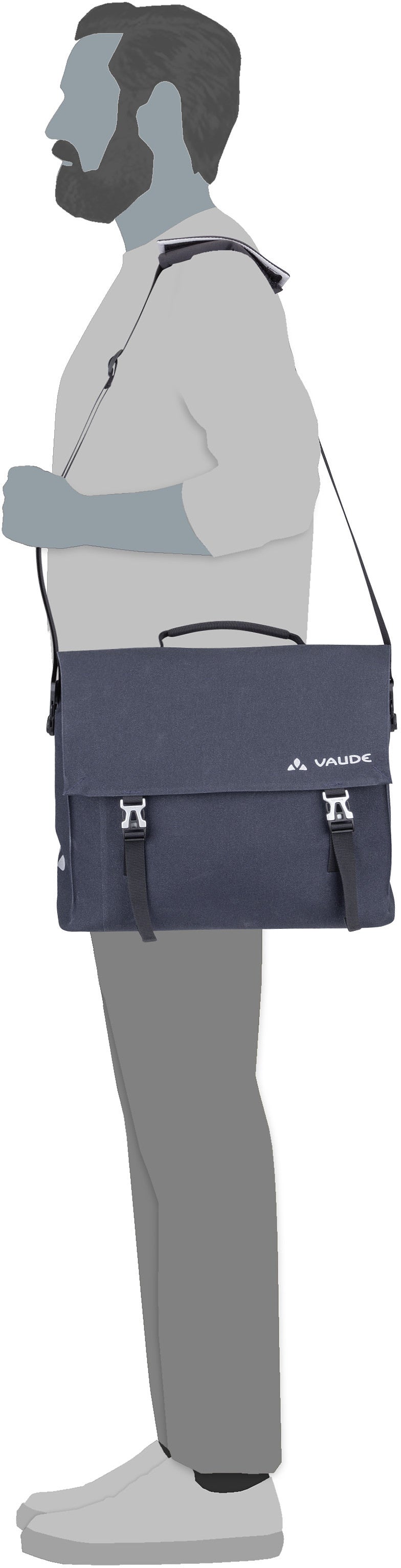 Vaude Bayreuth IV M Eclipse Fahrradtasche – Silhouettenansicht