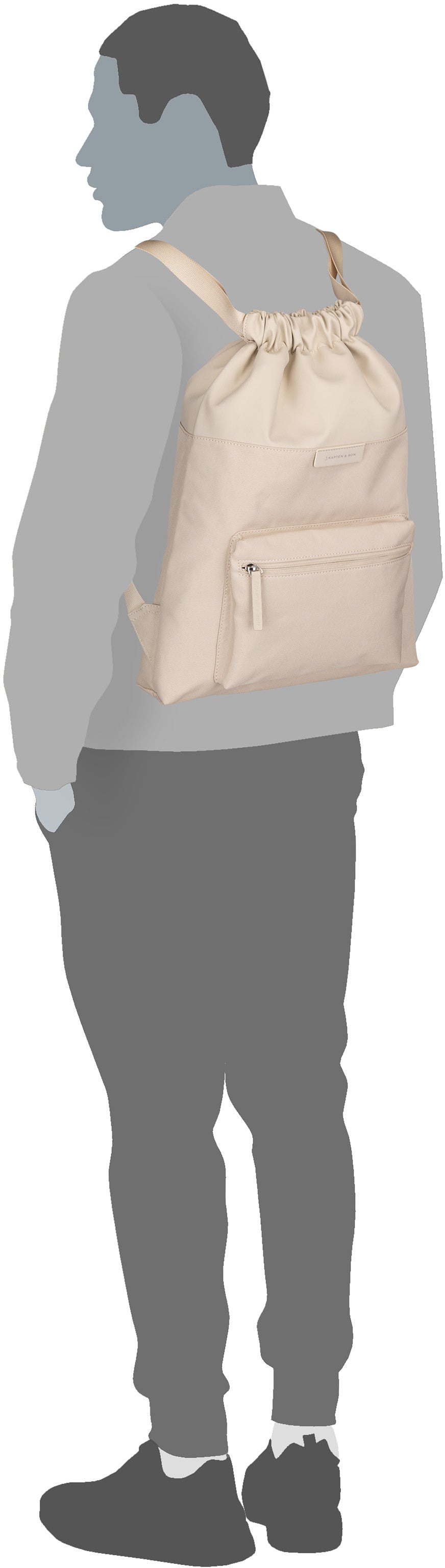 Kapten & Son Storberg Sandstone Rucksack – Silhouettenansicht