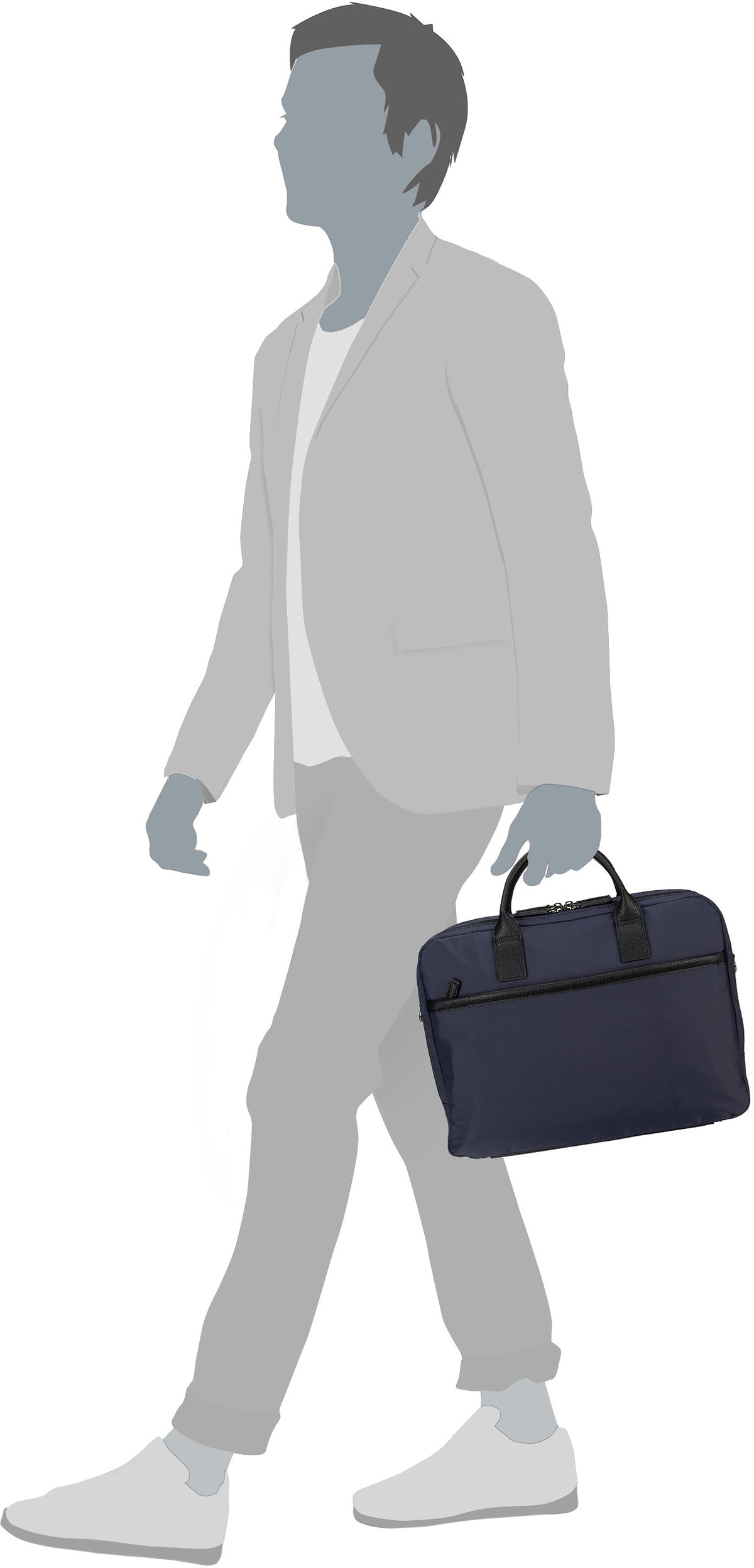 Picard S'Pore 2975 Navy Aktentasche – Silhouettenansicht