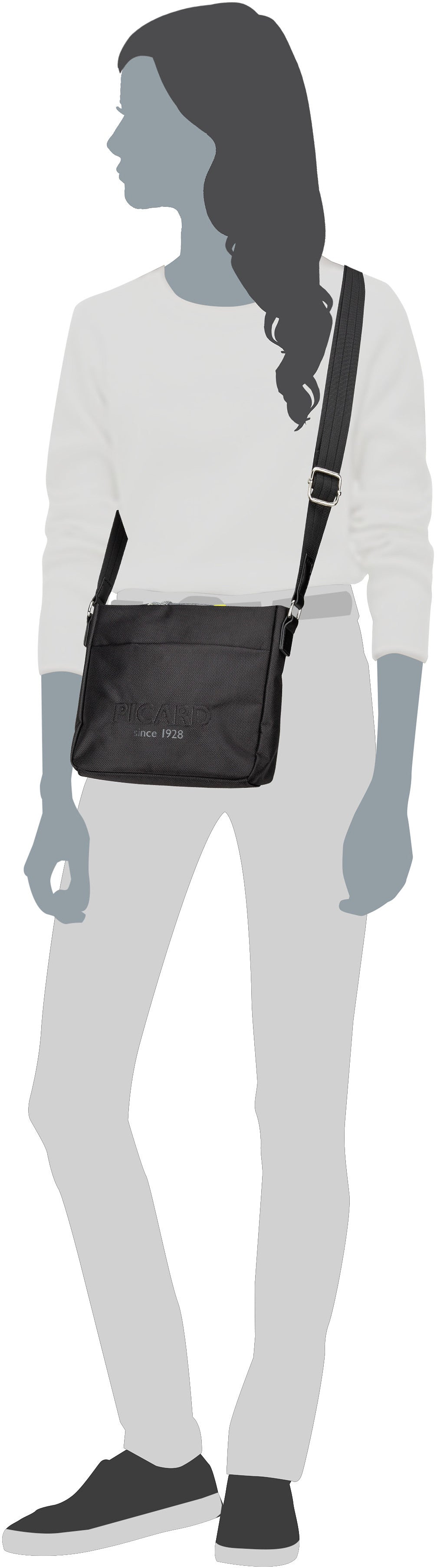 Picard Lucky One 3241 Navy Crossbody Bag – Silhouettenansicht