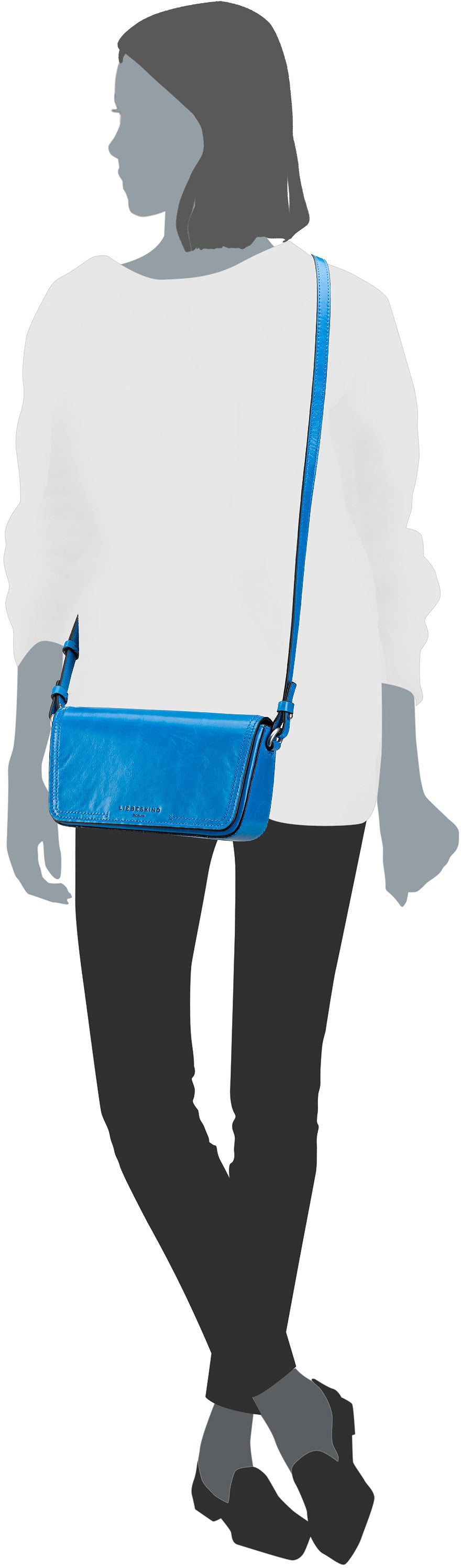 Liebeskind Berlin Chudy Crinkle S Black Crossbody Bag – Silhouettenansicht