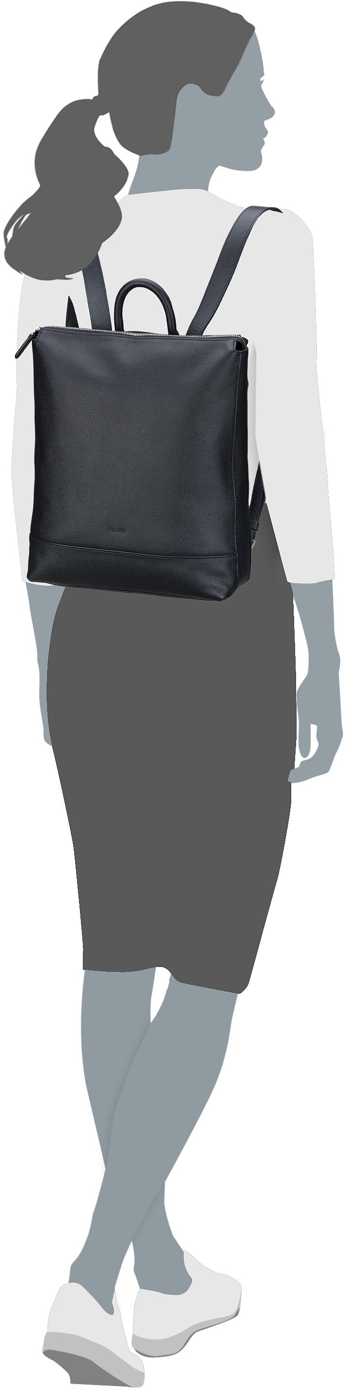 Picard Luis 7215 Schwarz Rucksack – Silhouettenansicht