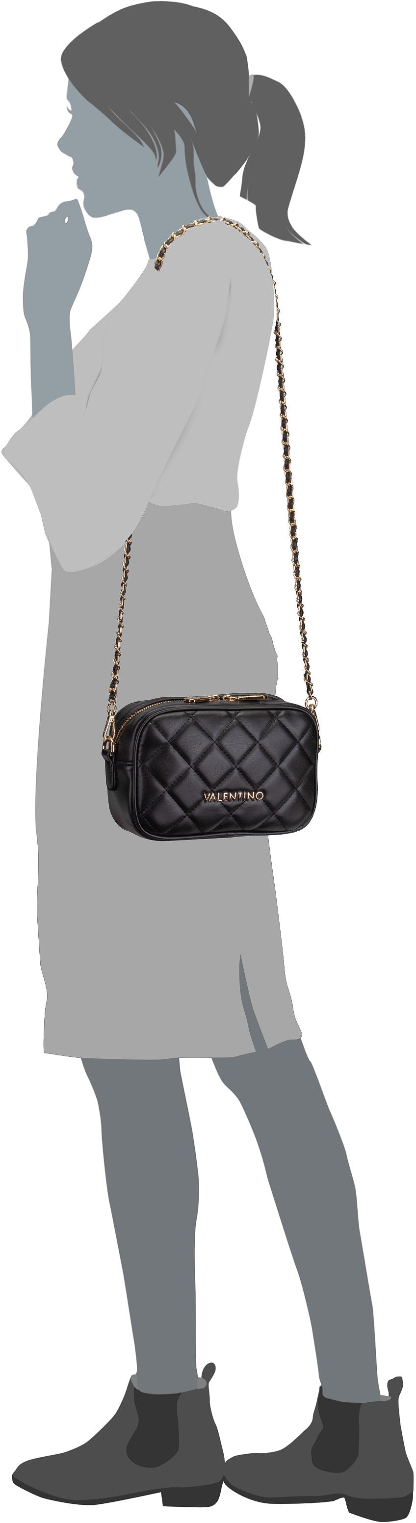 Valentino Ocarina 51R Bianco Crossbody Bag – Silhouettenansicht
