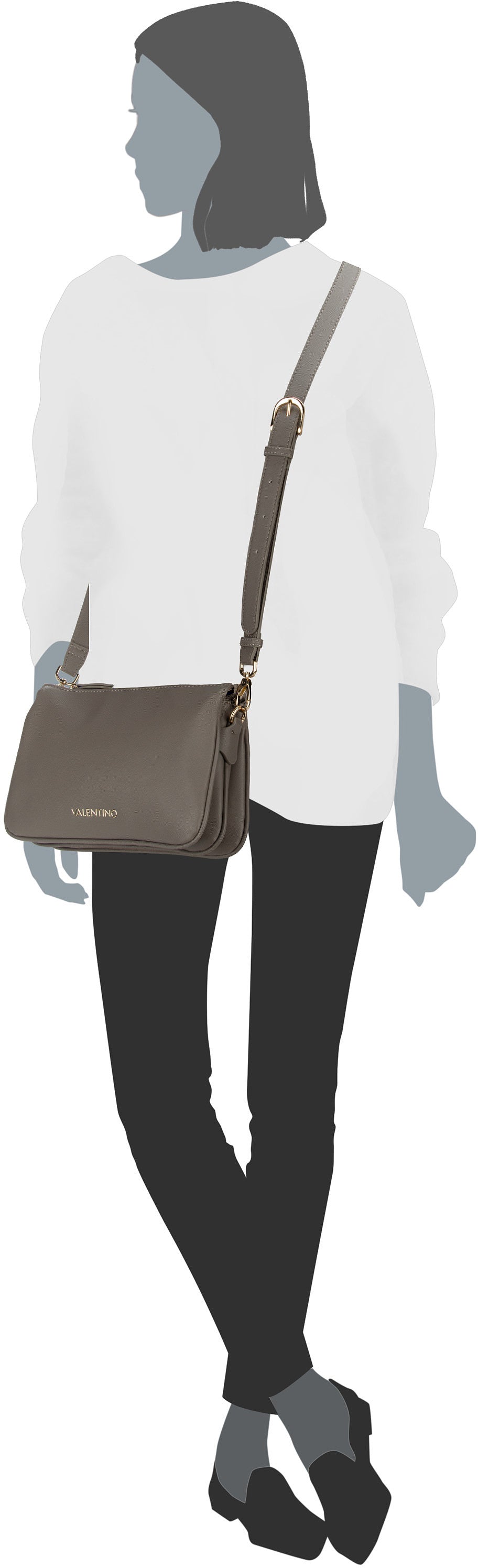 Valentino Zero RE 308 Nero Crossbody Bag – Silhouettenansicht