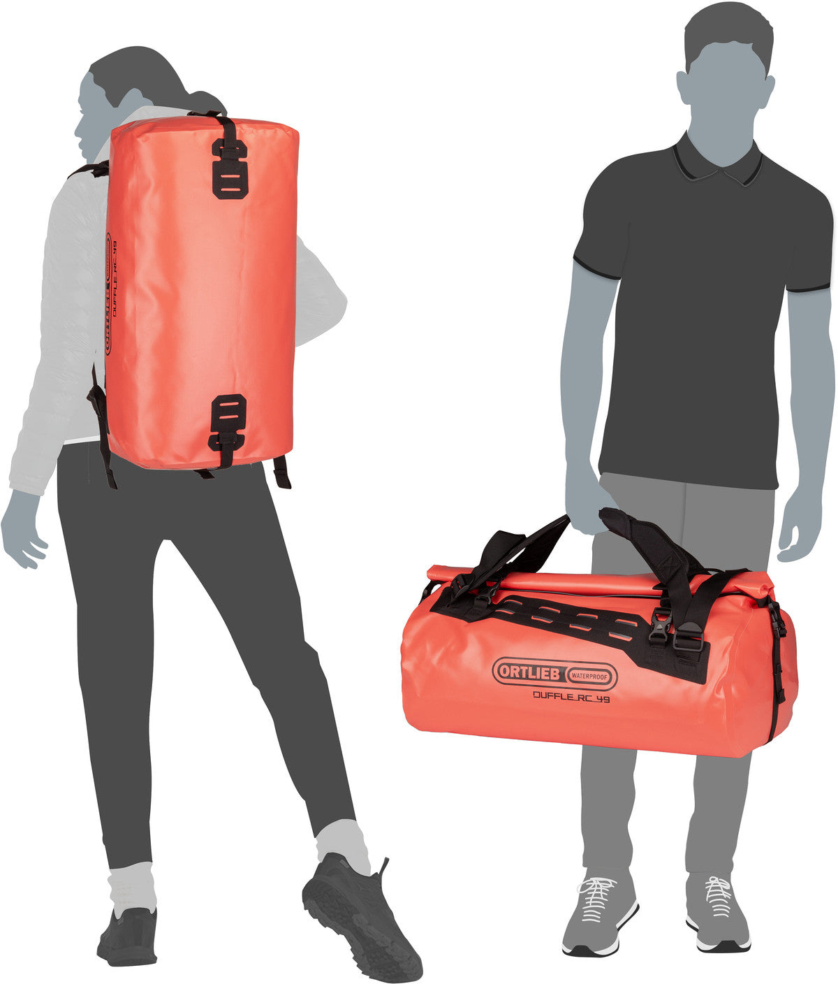 ORTLIEB Duffle RC 49 Schwarz Dufflebag – Silhouettenansicht