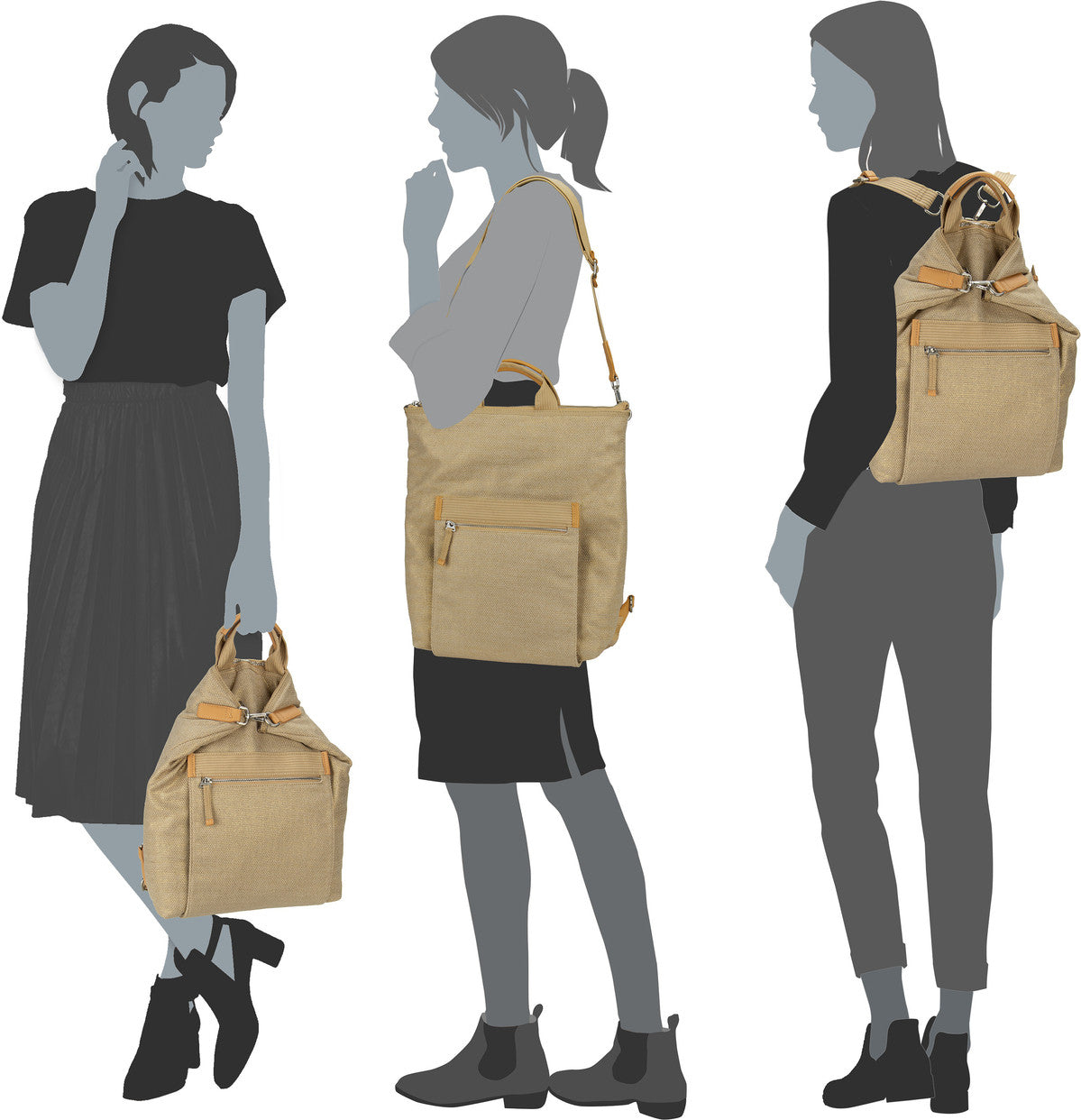 Jost Kerava 5110 Gold Rucksack – Silhouettenansicht
