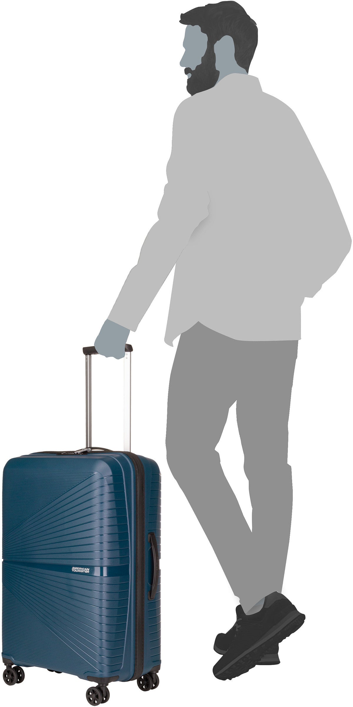 American Tourister Airconic Spinner 67 Midnight Navy Koffer – Silhouettenansicht