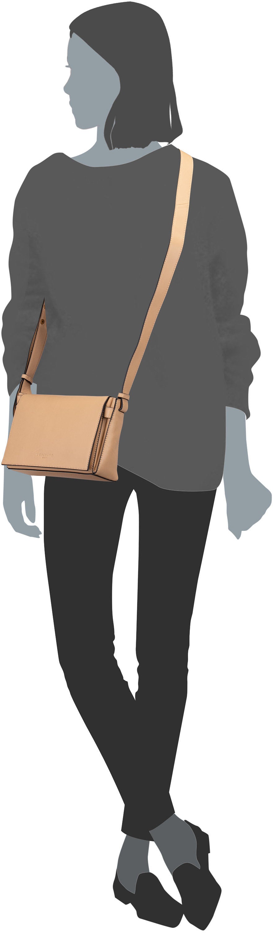 Liebeskind Berlin Hilla 2149186 Beige Crossbody Bag – Silhouettenansicht