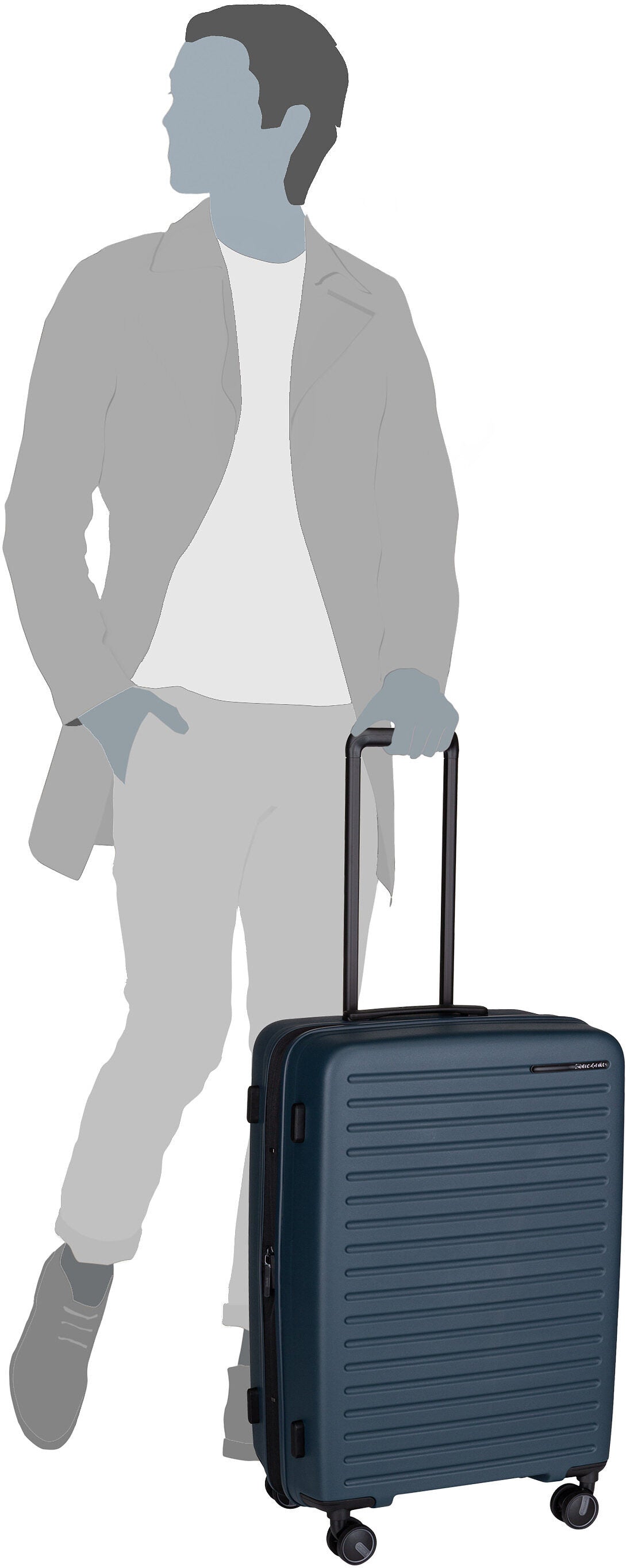 Samsonite RestackD Spinner 68 EXP Midnight Koffer – Silhouettenansicht