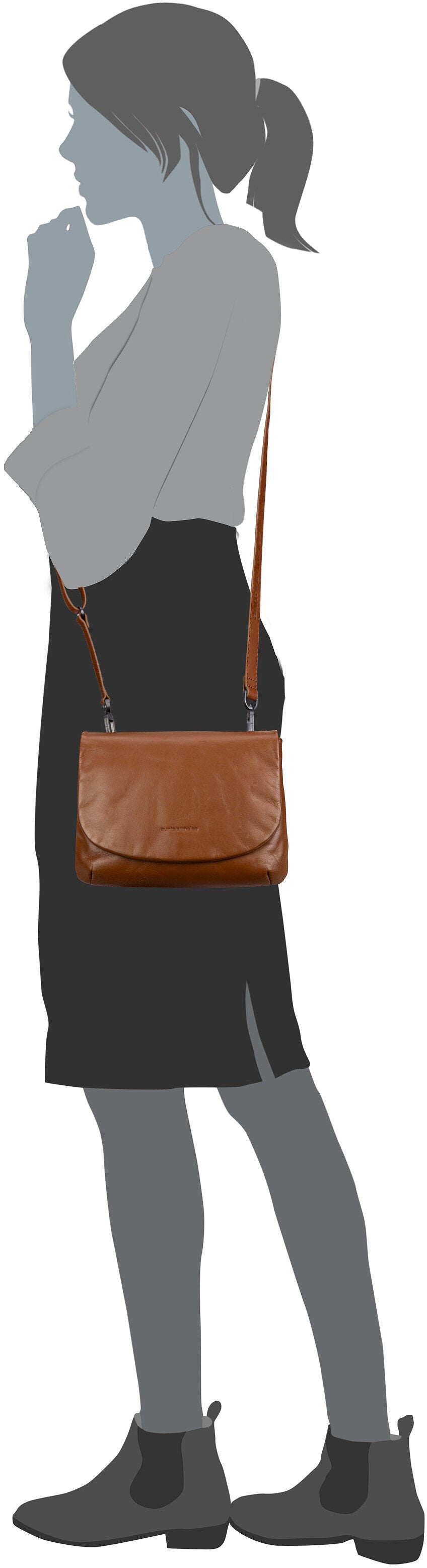 aunts & uncles Pepino Cashmere Crossbody Bag – Silhouettenansicht