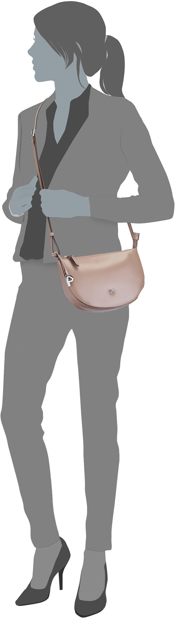 Picard Black Tie 5582 Chai Crossbody Bag – Silhouettenansicht