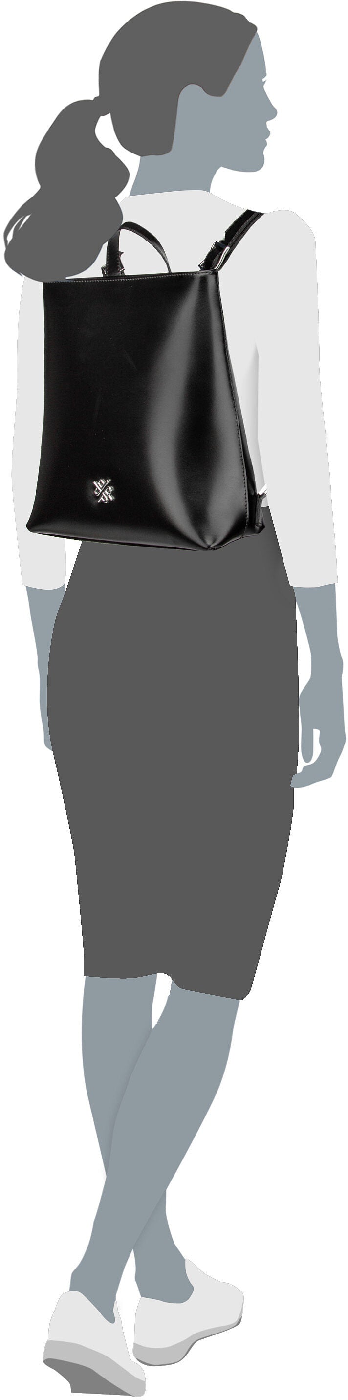 Picard Black Tie 5583 Schwarz Rucksack – Silhouettenansicht