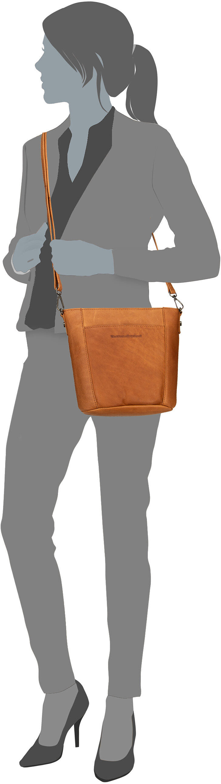 The Chesterfield Brand Fintona 1315 Black Crossbody Bag – Silhouettenansicht