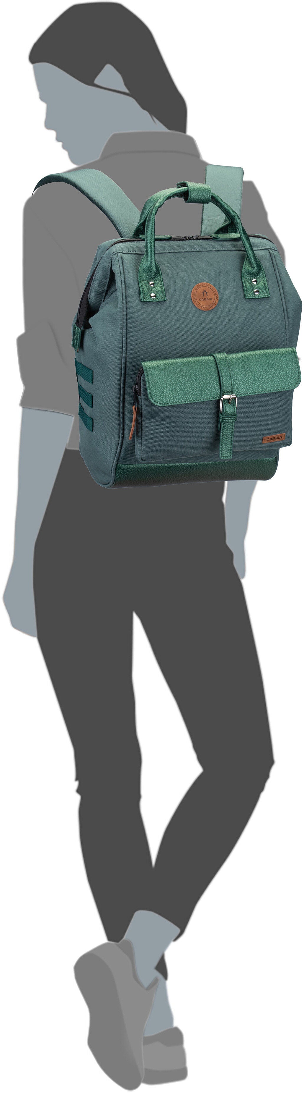 Cabaia Adventurer Hiker Oxford Medium Leon Rucksack – Silhouettenansicht