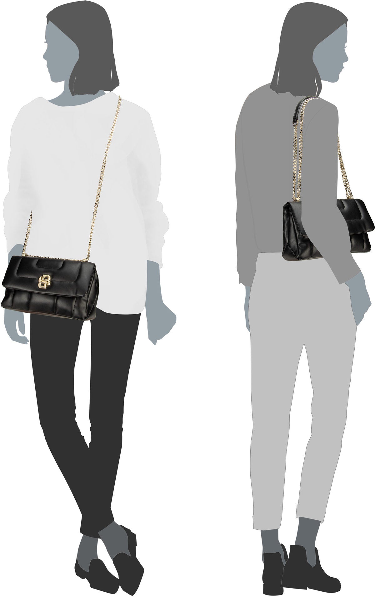 BOSS B Icon 50523348 Black Crossbody Bag – Silhouettenansicht