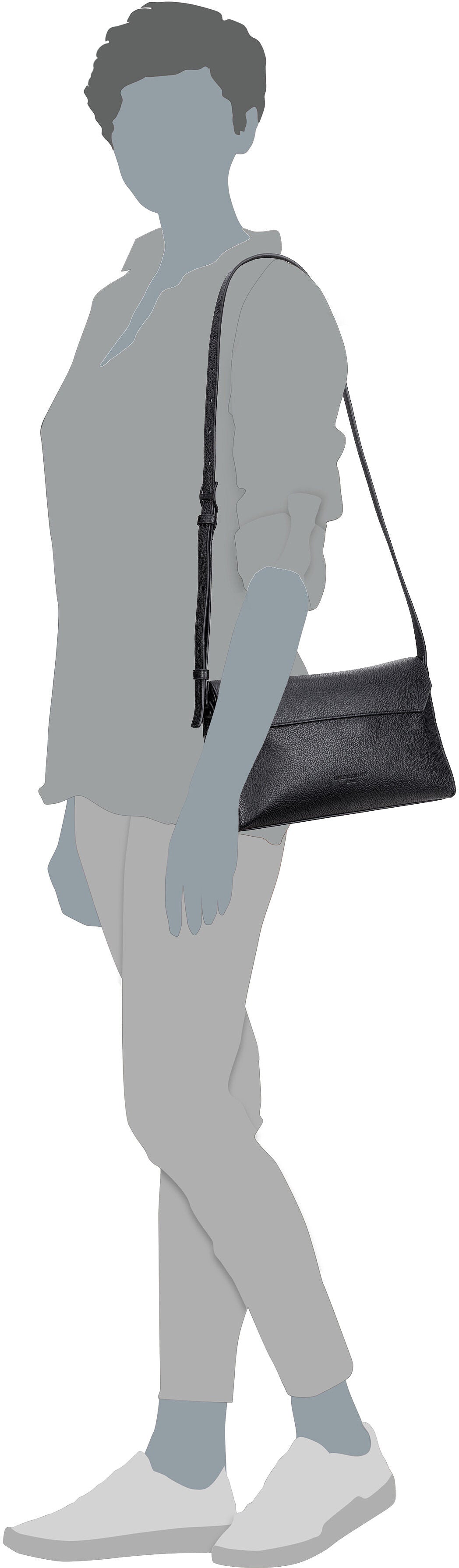 Liebeskind Berlin Lora 2152003 Black Crossbody Bag – Silhouettenansicht