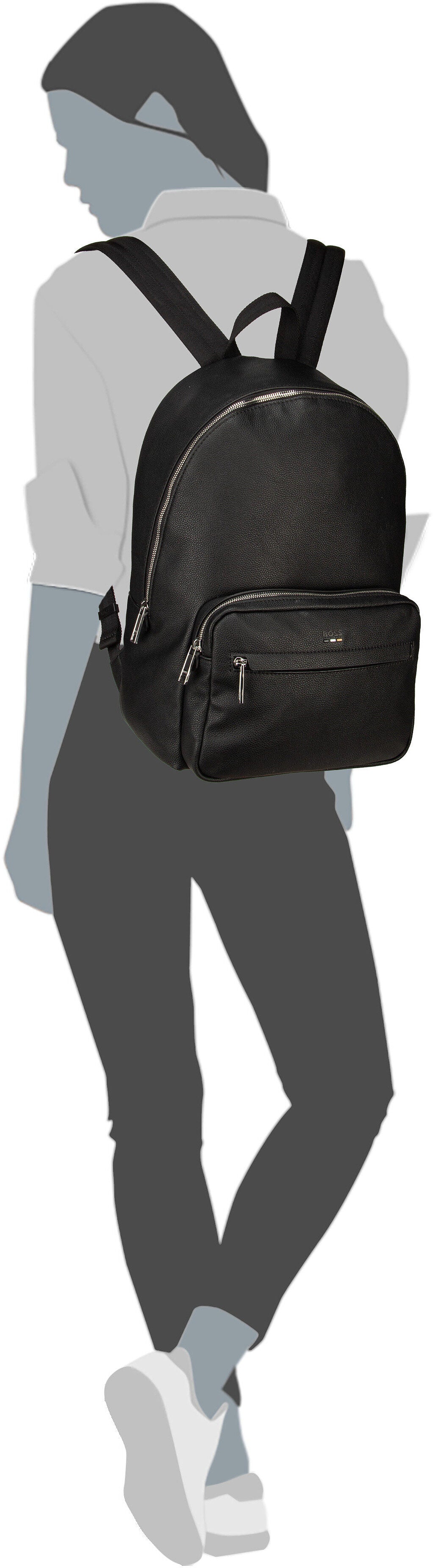 BOSS Ray 50536499 Black Rucksack – Silhouettenansicht
