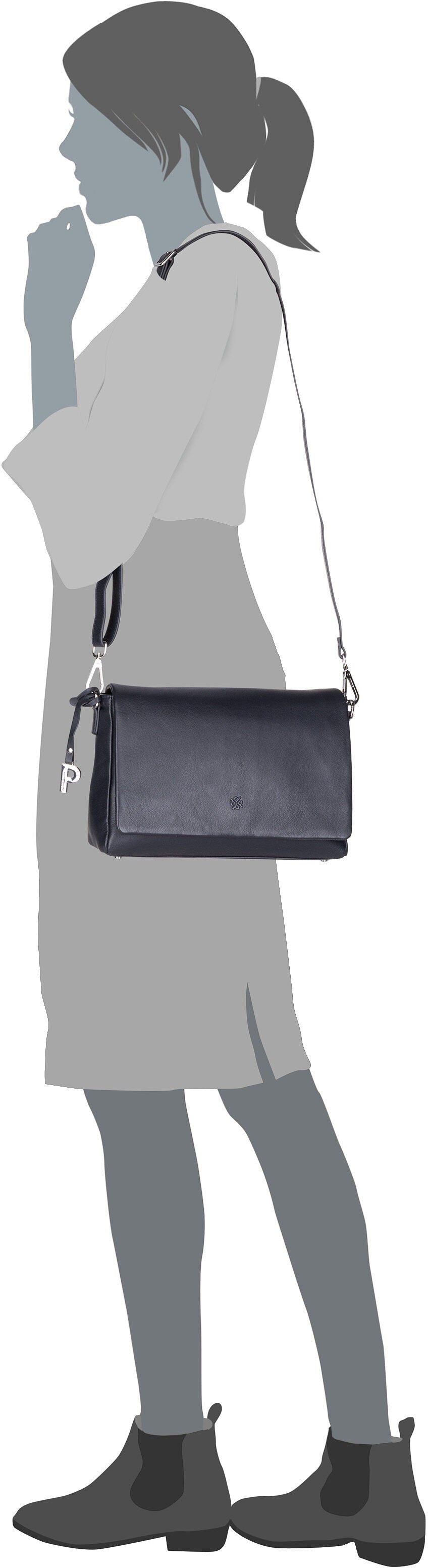 Picard Bali 1217 Ozean Crossbody Bag – Silhouettenansicht
