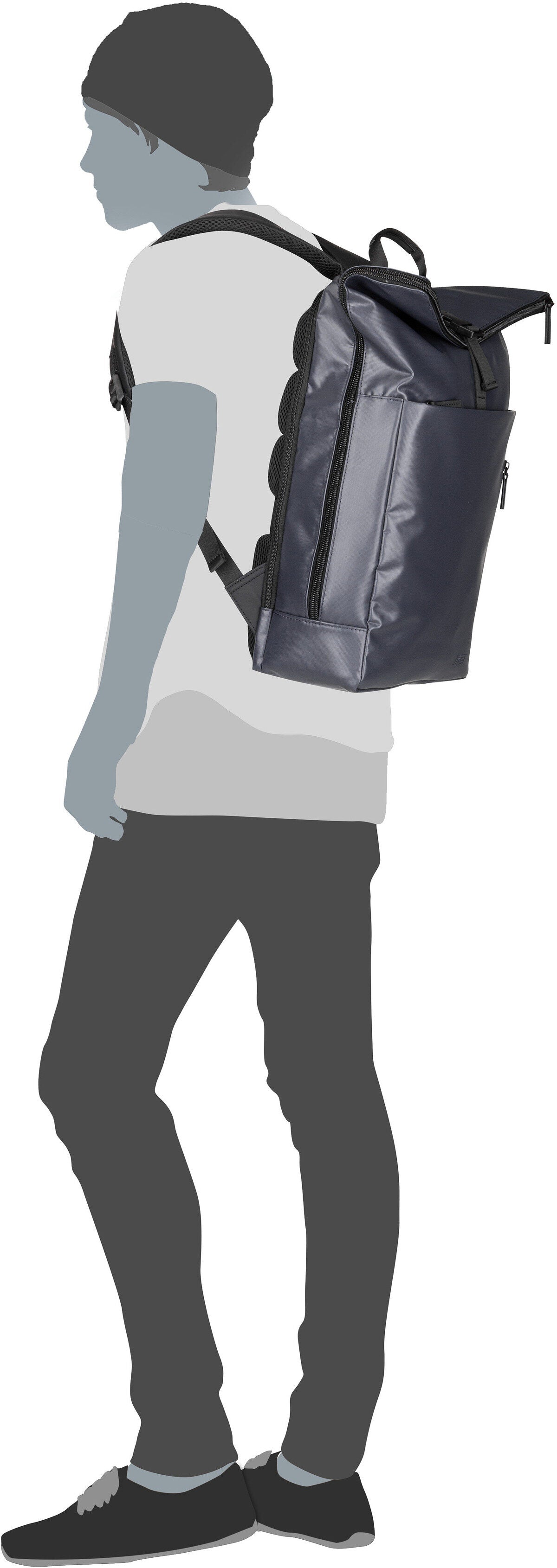 Jost Tolja 4237 Taupe Rucksack – Silhouettenansicht