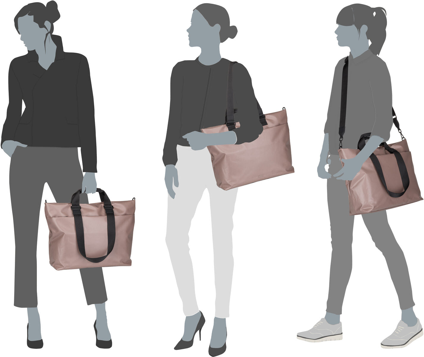 Jost Tolja 4232 Taupe Shopper – Silhouettenansicht