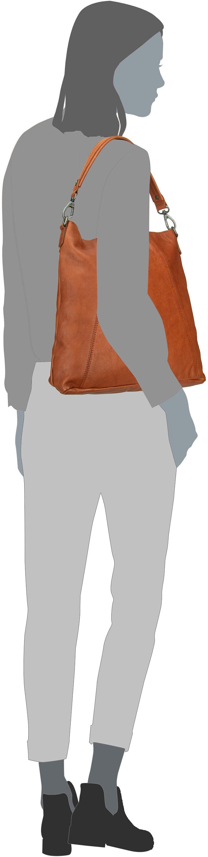 The Chesterfield Brand Sintra 1319 Cognac Hobo Bag – Silhouettenansicht