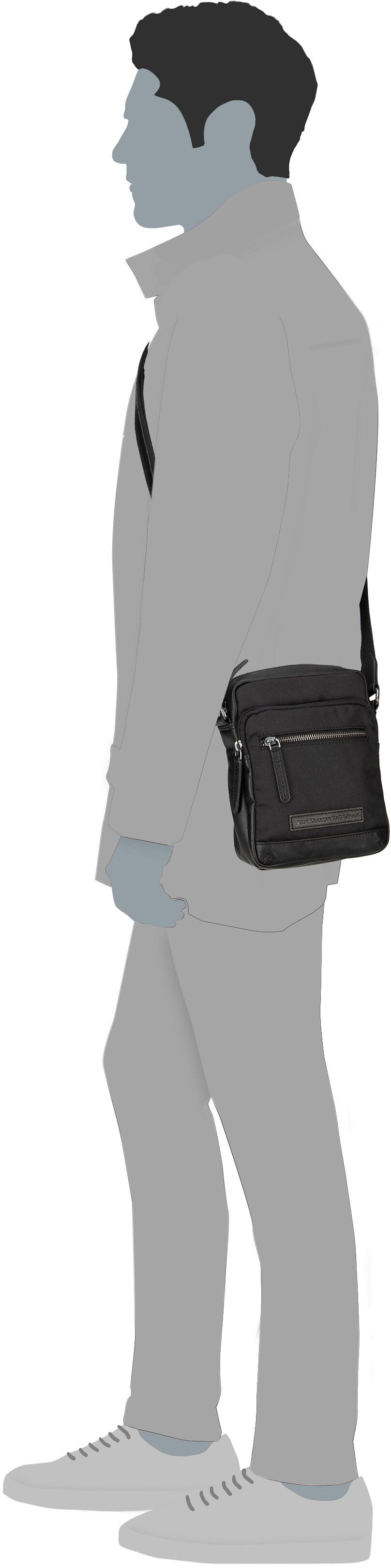 The Chesterfield Brand Karlstad 1801 Black Crossbody Bag – Silhouettenansicht