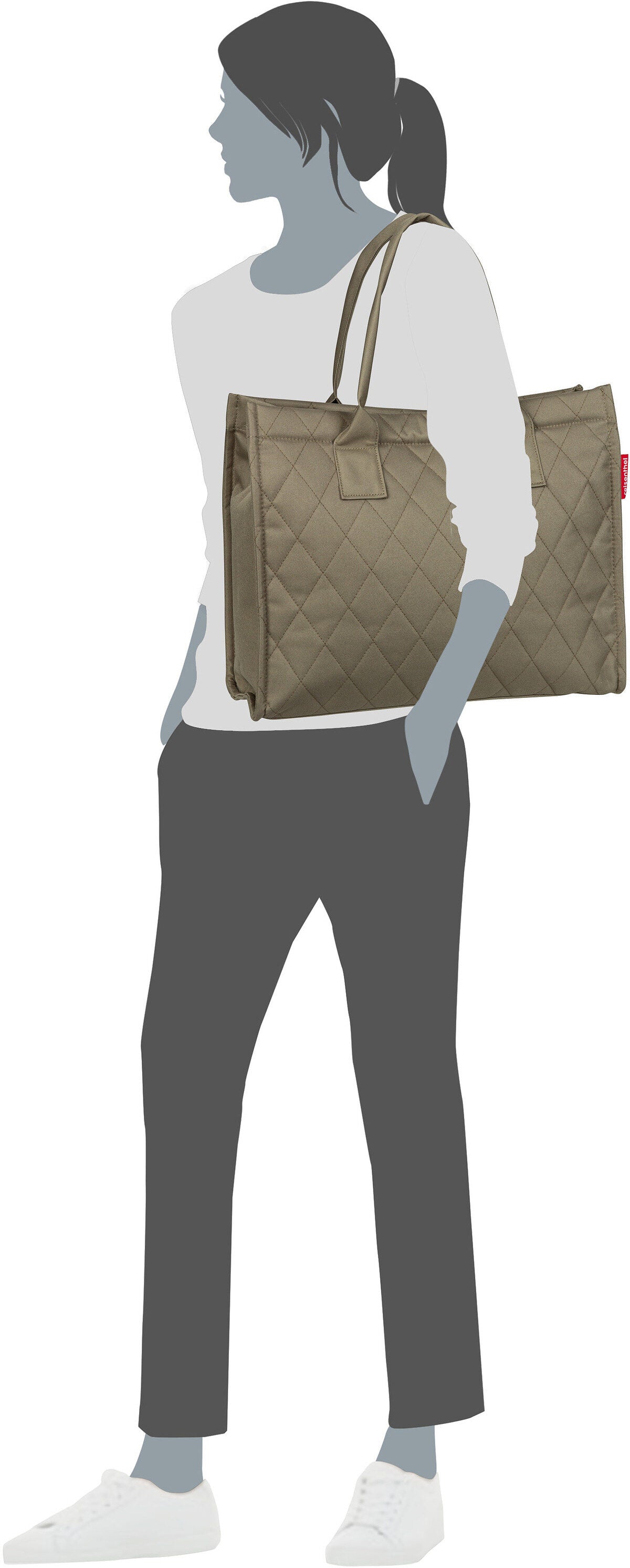 reisenthel Daily Smiley Grey Shopper – Silhouettenansicht